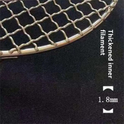 22.5cm Stainless Steel Round Barbecue Grill Mesh with Raised Stand