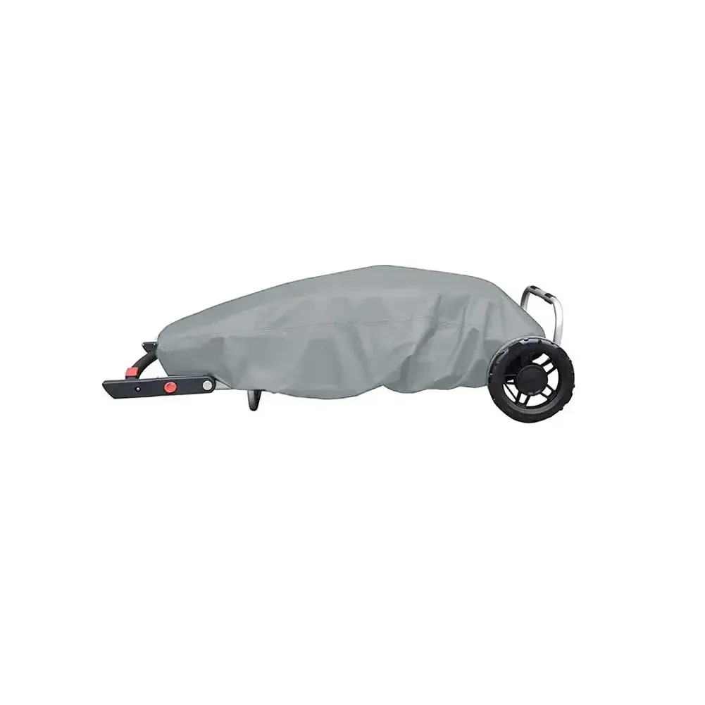 Portable Gas Grill Cover for Weber Traveler 9010001, Waterproof Polyester, Black/Grey
