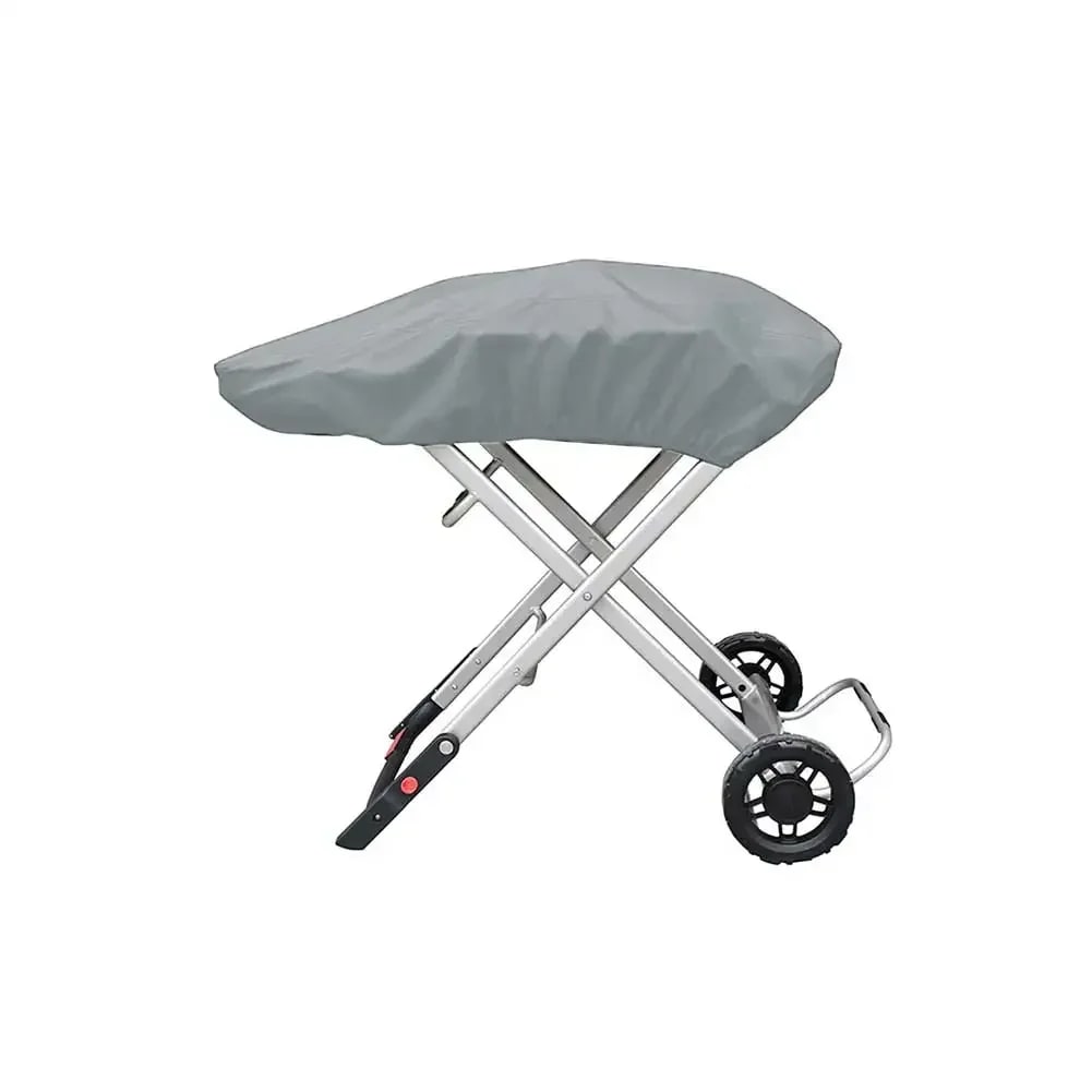 Portable Gas Grill Cover for Weber Traveler 9010001, Waterproof Polyester, Black/Grey