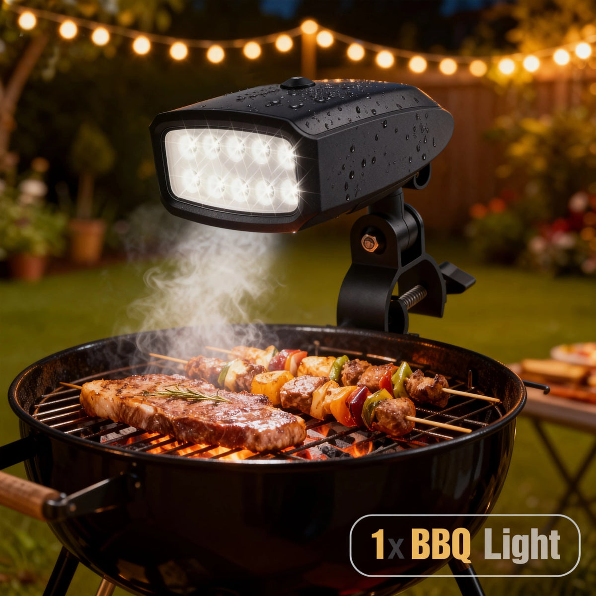 Outdoor BBQ Grill Light, 360° Rotating LED Lamp, 10 LEDs, ABS Plastic, YY-107