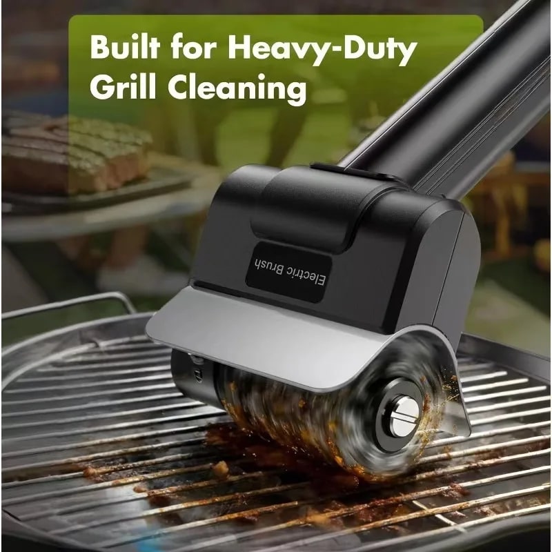 Rechargeable Electric BBQ Cleaning Brush with Stainless Steel Wire Bristles
