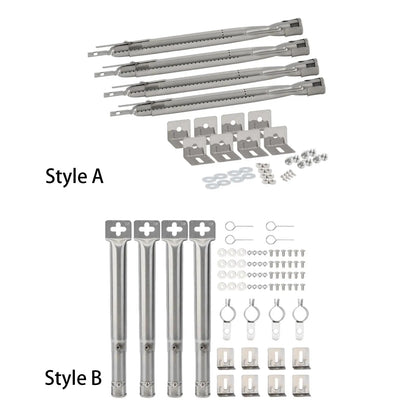 MagiDeal 4-Piece 304 Stainless Steel Gas Grill Tube Burners, Style A or B