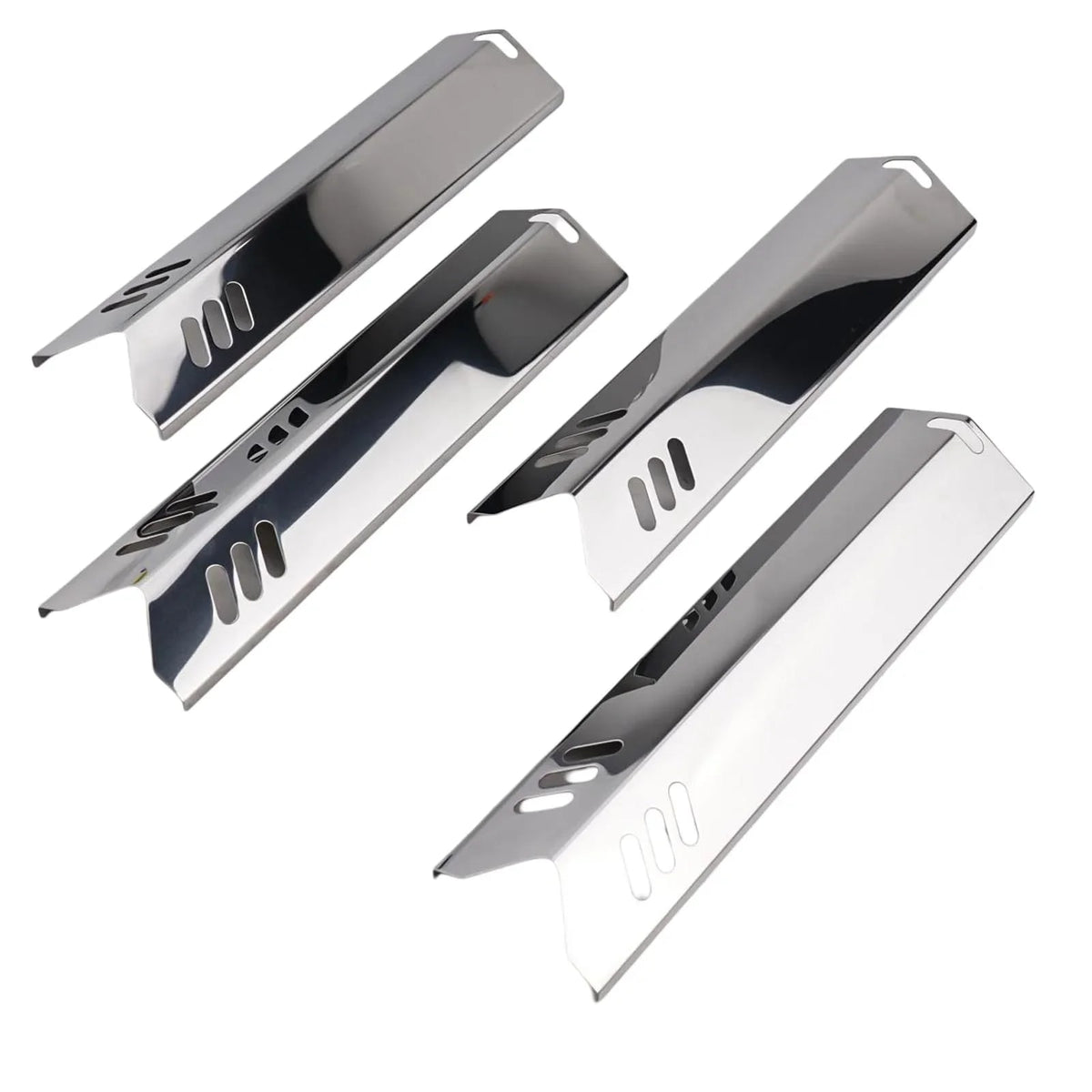 Stainless Steel BBQ Heat Tents, 4-Piece Set for Gas Grills, 15in