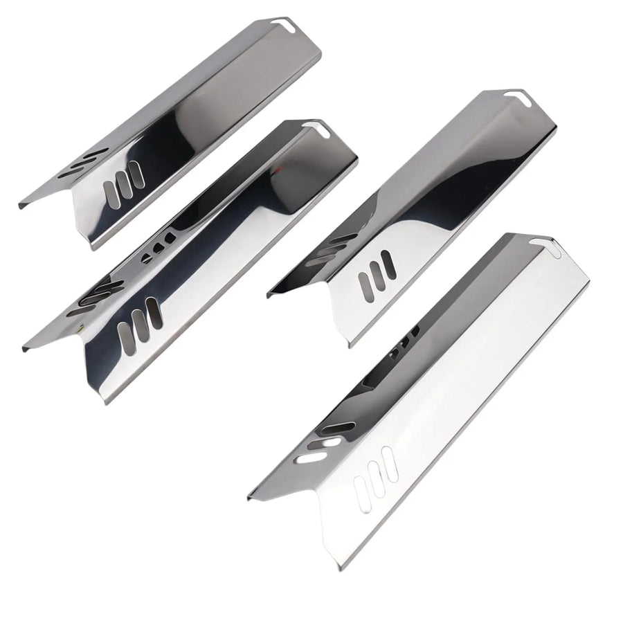Stainless Steel BBQ Heat Tents, 4-Piece Set for Gas Grills, 15in