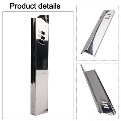 Stainless Steel BBQ Heat Tents, 4-Piece Set for Gas Grills, 15in