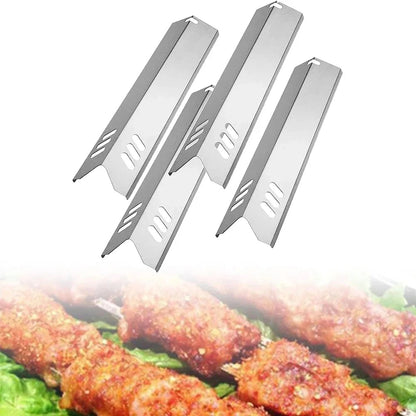 Stainless Steel BBQ Heat Tents, 4-Piece Set for Gas Grills, 15in