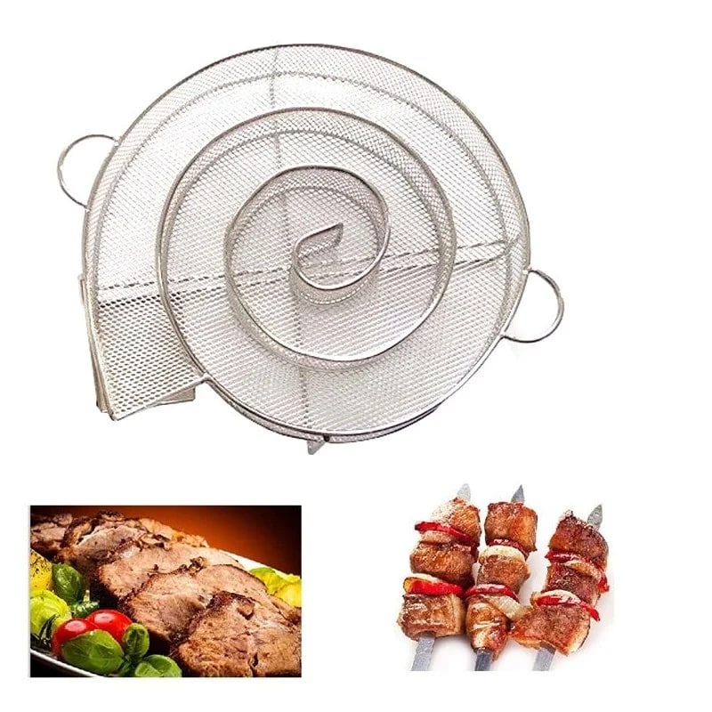Stainless Steel BBQ Cold Smoker Generator, Round or Square, 4-7 Hour Smoke