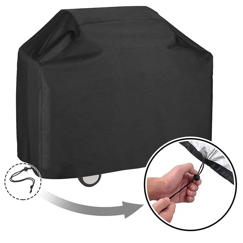 Outdoor BBQ Grill Cover, Waterproof UV-Resistant Fabric, 5 Sizes