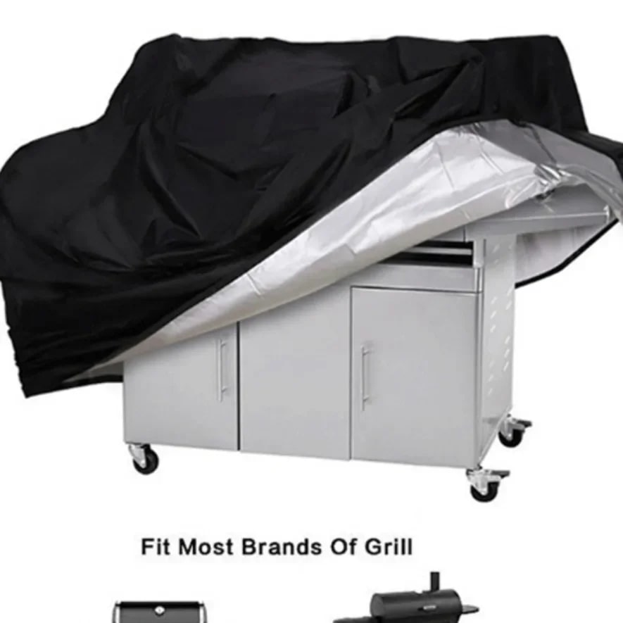 Outdoor BBQ Grill Cover, Waterproof UV-Resistant Fabric, 5 Sizes