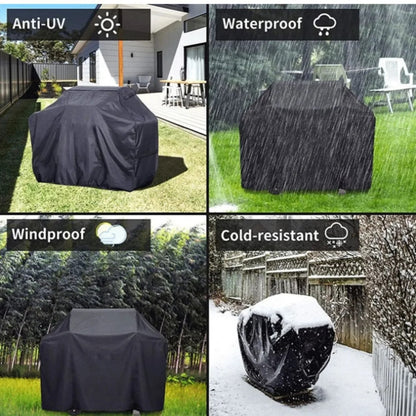 Outdoor BBQ Grill Cover, Waterproof UV-Resistant Fabric, 5 Sizes