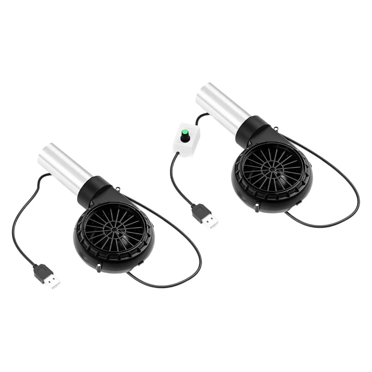 USB BBQ Blower Fan with Stainless Steel Tube for Grills, Fire Pits and Fireplaces