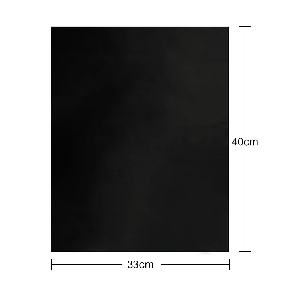 BBQ Grill Mat 40 x 33cm Teflon Non-Stick Black, 1mm