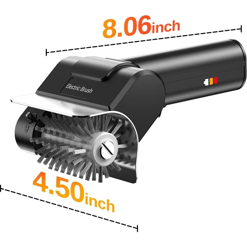 Electric BBQ Grill Brush with Stainless Steel Bristles, USB-C Charging