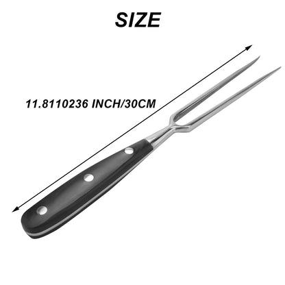 Stainless Steel BBQ Meat Fork 30cm for Roasting and Grilling
