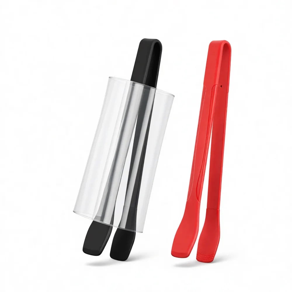 Silicone BBQ and Kitchen Tongs, 28cm Heat-Resistant Non-Slip Food Tongs