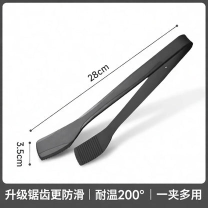 Silicone BBQ and Kitchen Tongs, 28cm Heat-Resistant Non-Slip Food Tongs