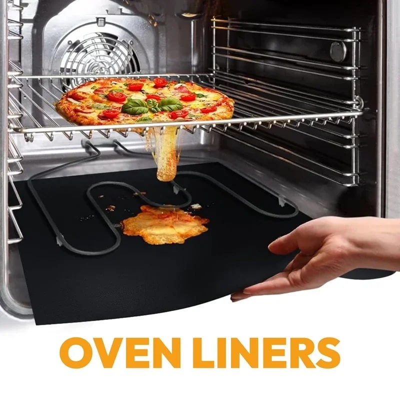 PTFE-Coated BBQ Grill, Oven and Air Fryer Liner Mat, Reusable, Cut-to-Size
