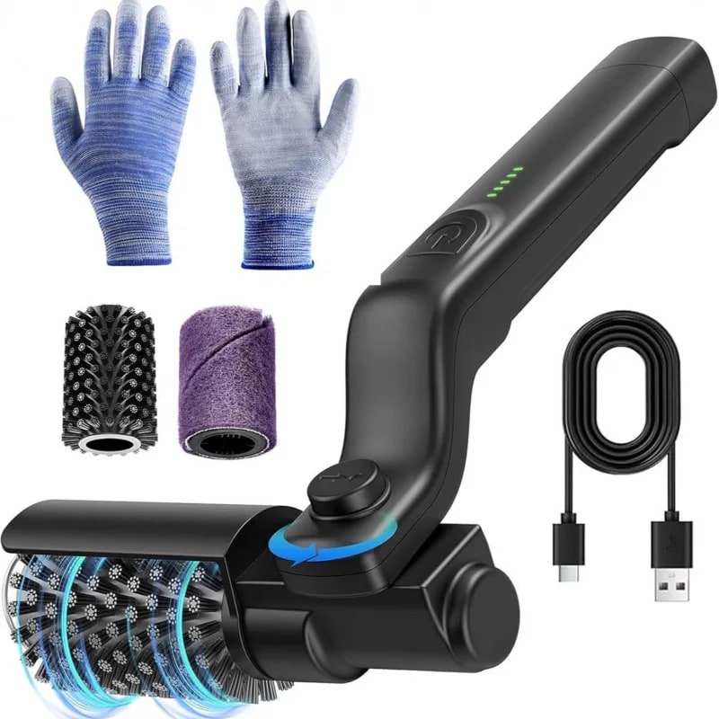 YTYIN Electric BBQ Grill Brush, Cordless USB Cleaner with 3-Speed Adjustable Head