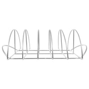 BBQ Rib Rack, Silver Plastic Upright Rib Holder, 38 x 24.5 x 11.5cm