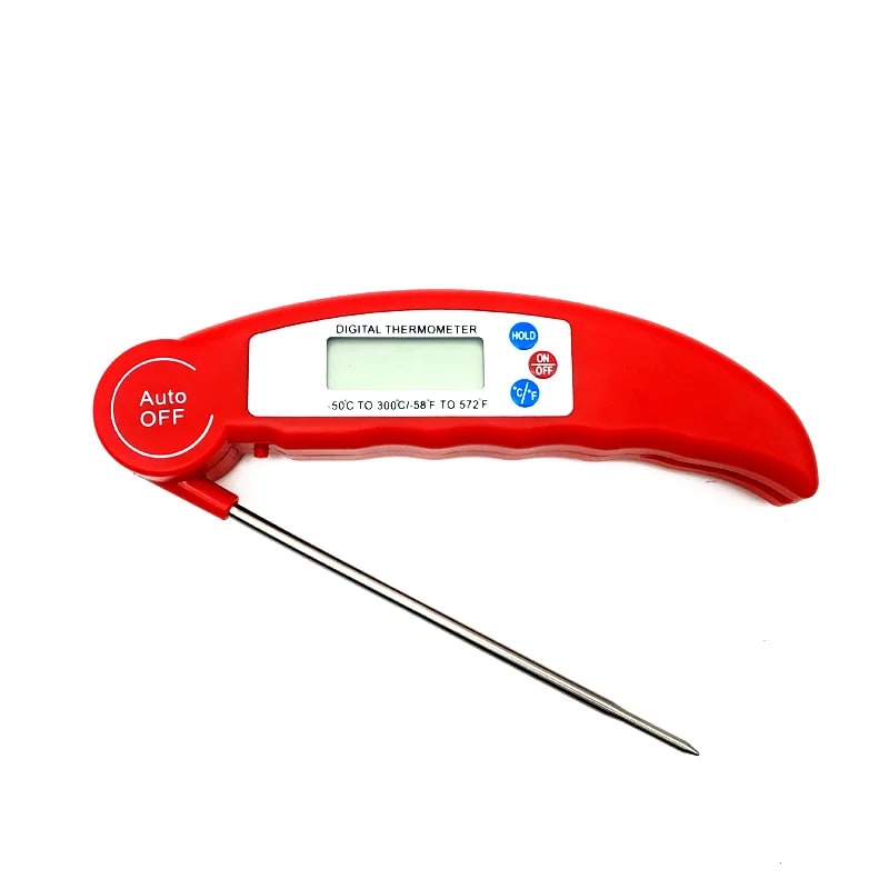 VanKood Foldable Digital BBQ Meat Thermometer, -50 to 300°C, 0.1°C Resolution
