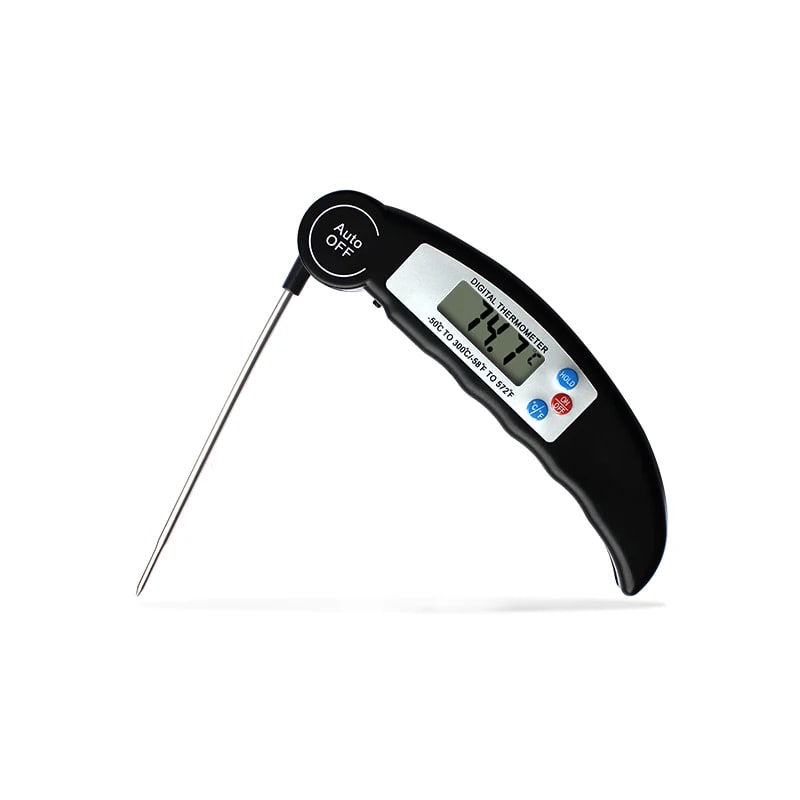 VanKood Foldable Digital BBQ Meat Thermometer, -50 to 300°C, 0.1°C Resolution