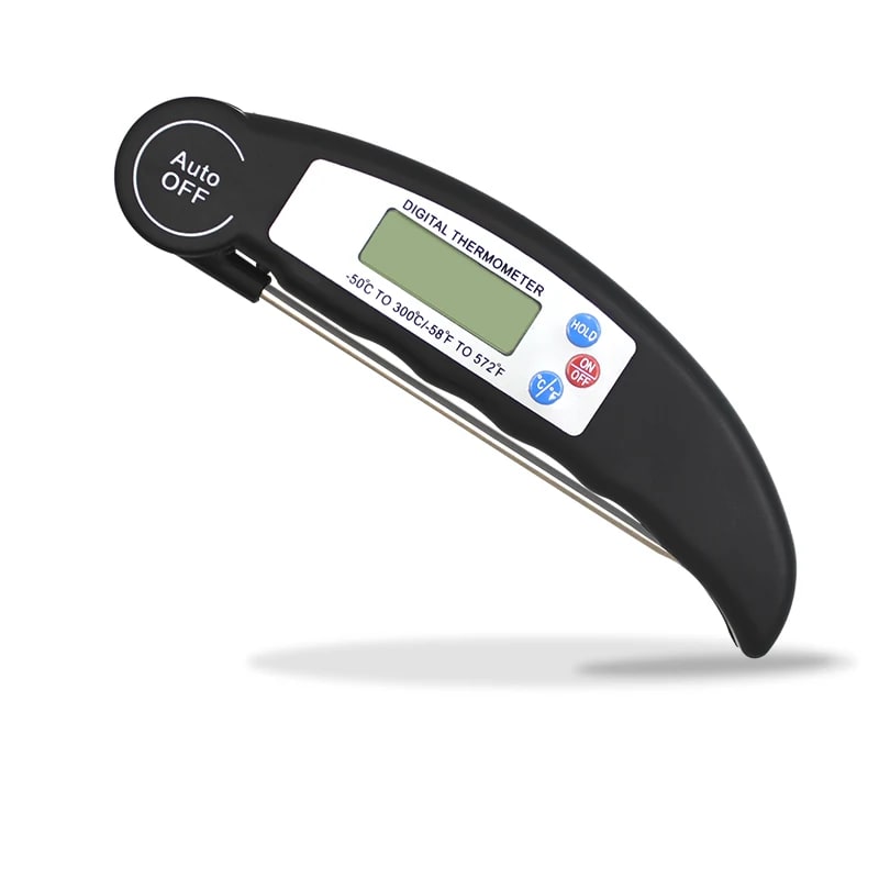 VanKood Foldable Digital BBQ Meat Thermometer, -50 to 300°C, 0.1°C Resolution