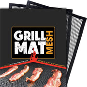 Non-Stick BBQ Grill Mesh Mat, Reusable Teflon Liner, Multiple Sizes