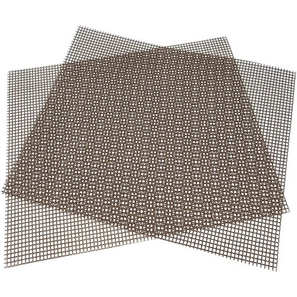Non-Stick BBQ Grill Mesh Mat, Reusable Teflon Liner, Multiple Sizes