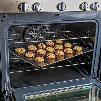 Reusable Non-Stick Oven Liner and BBQ Grill Mat, 33 x 40 cm to 40 x 60 cm