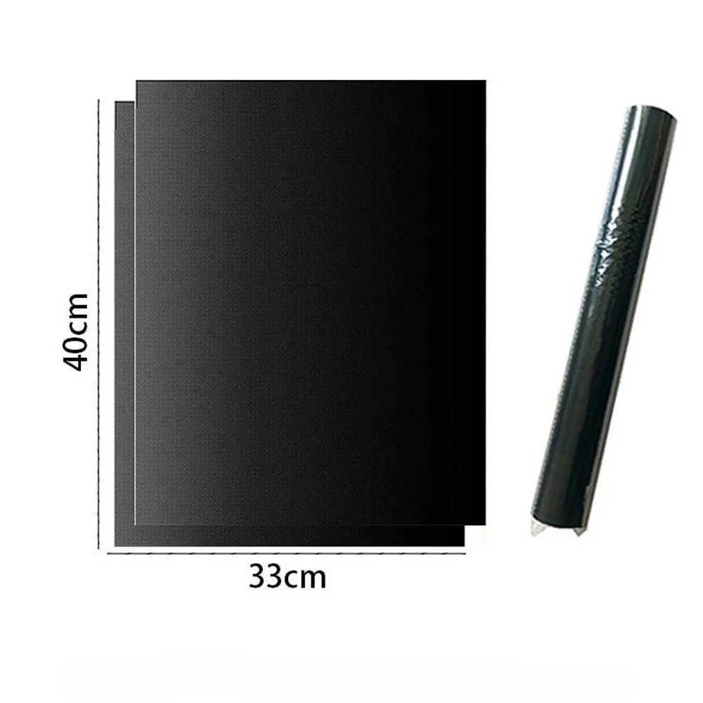 Reusable Non-Stick Oven Liner and BBQ Grill Mat, 33 x 40 cm to 40 x 60 cm - 33x40 cm 2PCS