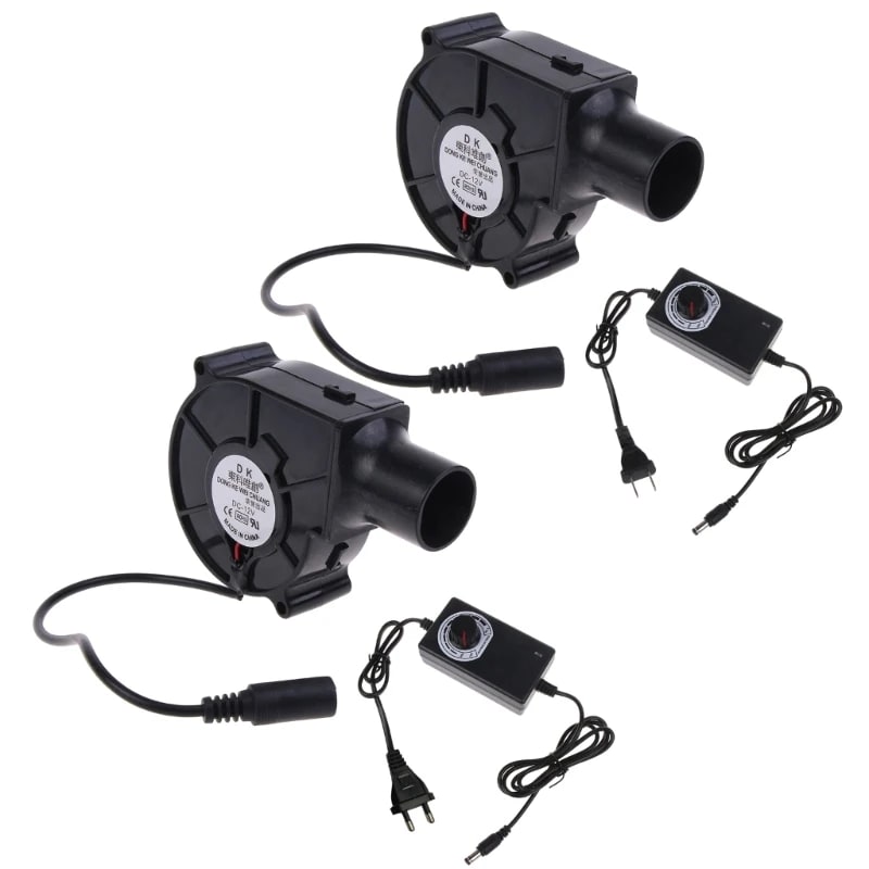 Portable BBQ Air Blower Fan, 3V-12V 2A, 3700RPM, EU or US Plug