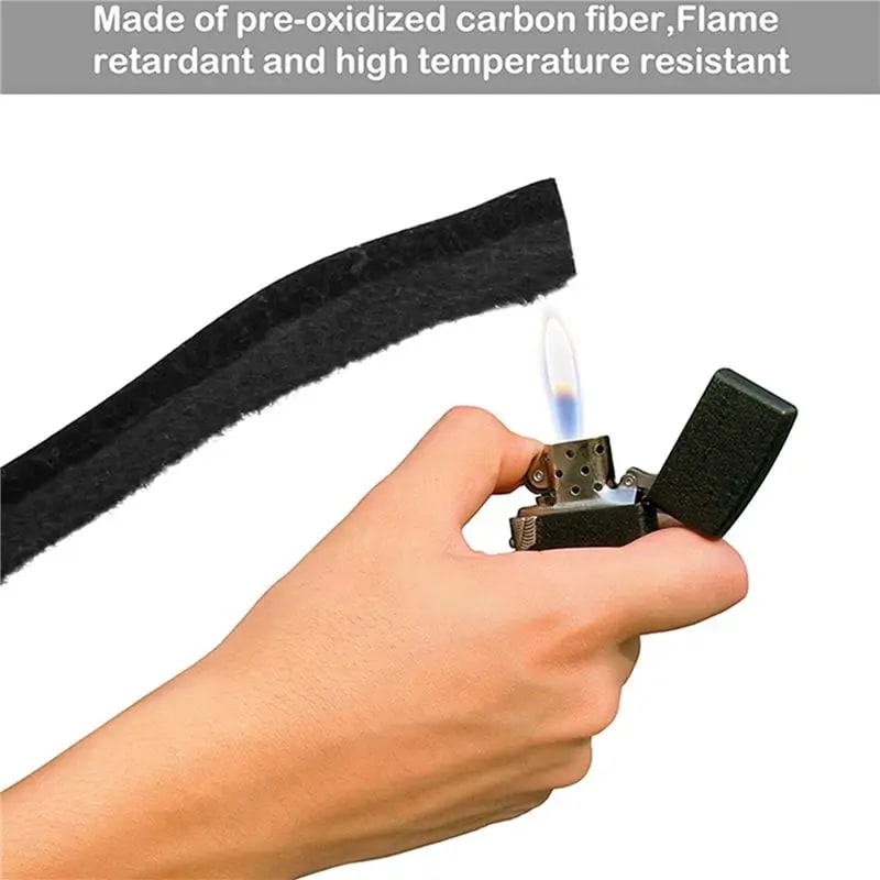 BBQ Smoker Gasket Tape, Self-Adhesive High-Temperature Seal, 8 Pack, 450 x 2.8cm