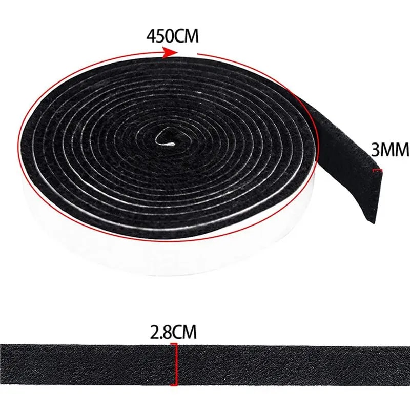 BBQ Smoker Gasket Tape, Self-Adhesive High-Temperature Seal, 8 Pack, 450 x 2.8cm