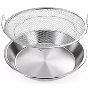 Stainless Steel BBQ Grease Drainer with Mesh Colander and Oil Tray, 9.5 Inch