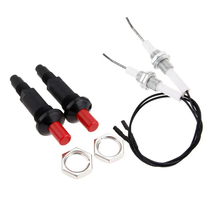 Piezo Spark Ignition Set, 2 Kits, M10x1 Electrode, 30cm Wire