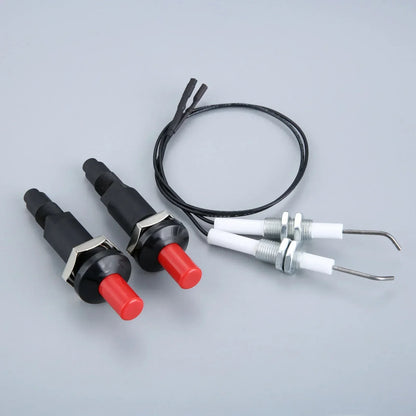 Piezo Spark Ignition Set, 2 Kits, M10x1 Electrode, 30cm Wire