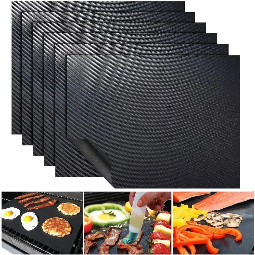 Reusable BBQ Grill Mat 40 x 33cm, Non-Stick Cooking Sheet, 0.25mm