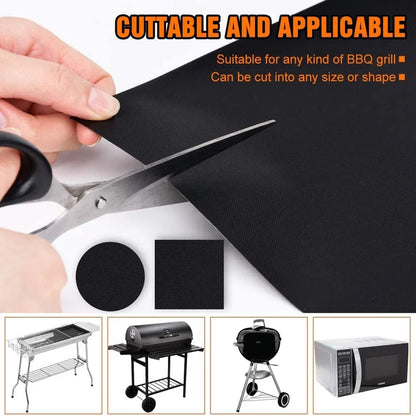 Reusable BBQ Grill Mat 40 x 33cm, Non-Stick Cooking Sheet, 0.25mm