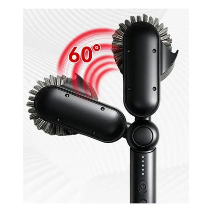 Cordless Electric BBQ Grill Brush, 3-Speed Nylon and Steel Wire Cleaning Tool