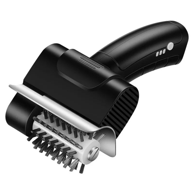 Electric BBQ Grill Brush, Rechargeable Stainless Steel Roller Brush for Outdoor Camping