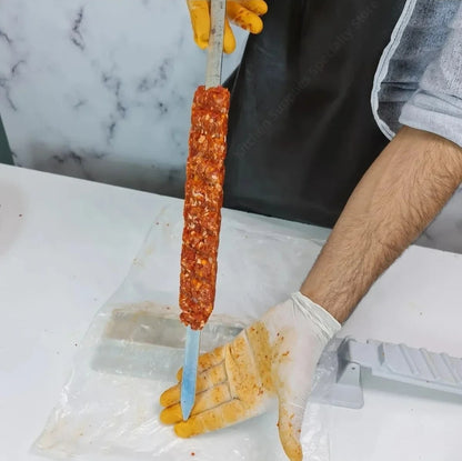 Single-Row Kebab Maker Press, Reusable PP Plastic Skewer Tool