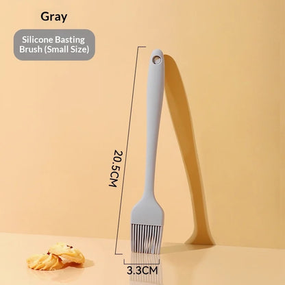 Silicone Basting Brush for BBQ, Baking and Cooking, 20.5-28cm - 20.5x3.3cm grey