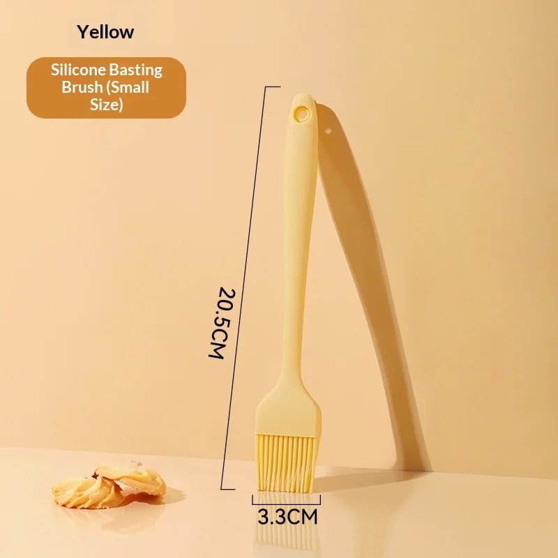 Silicone Basting Brush for BBQ, Baking and Cooking, 20.5-28cm - 20.5x3.3cm yellow