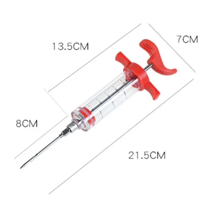 Meat Injector Marinade Syringe for BBQ and Turkey, PP Plastic