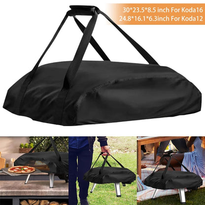 Black 420D Oxford Pizza Oven Cover for Ooni Koda 12 or 16
