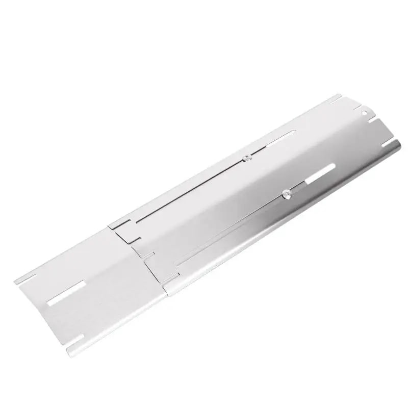 Adjustable Steel BBQ Heat Plate Shield Pair, Flame Tamer Burner Covers, Silver or Black - Silver