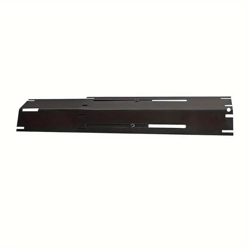 Adjustable Steel BBQ Heat Plate Shield Pair, Flame Tamer Burner Covers, Silver or Black - Black