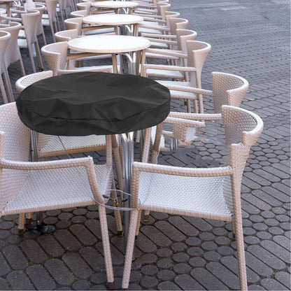 ROSENICE 100cm Round Black Plastic Fire Pit and BBQ Cover