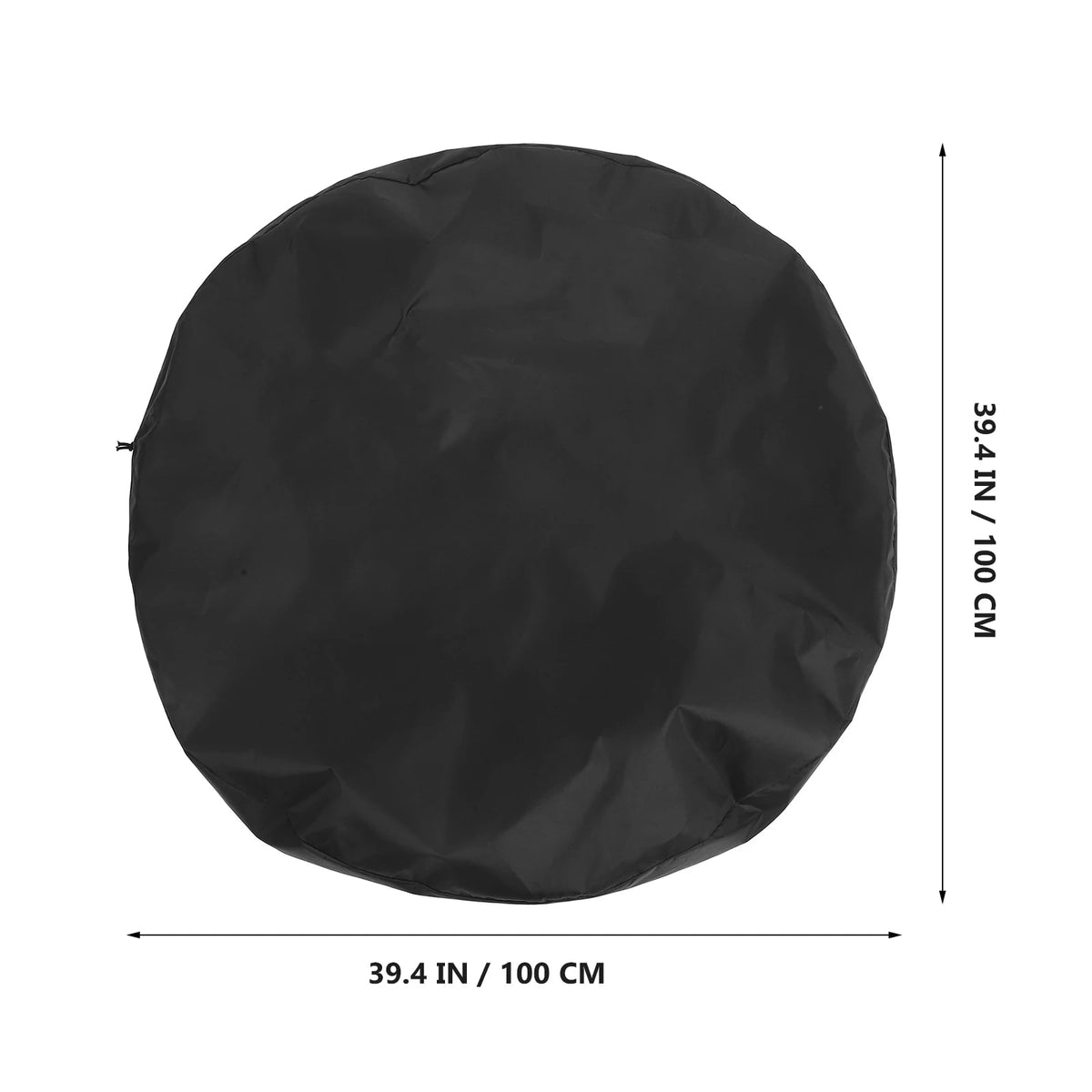 ROSENICE 100cm Round Black Plastic Fire Pit and BBQ Cover