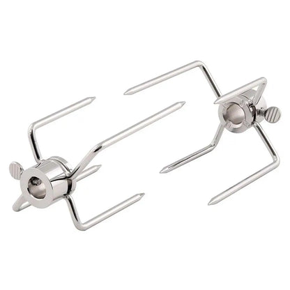 Metal Rotisserie BBQ Forks for Chicken, 2-Piece Set